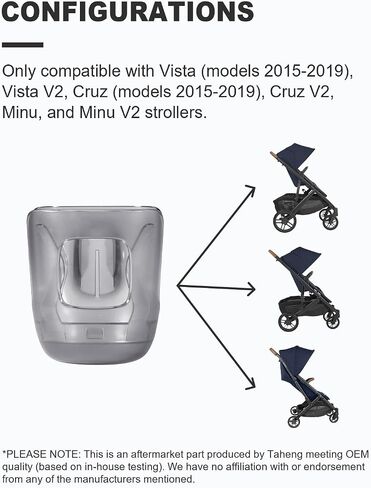 2 Pack - Stroller Cup Holder, Baby Cup Holder Compatible with UPPAbaby Vista, Cruz and Minu Strollers – Fits Most Cup Sizes, Quick-Release Design in Kuwait