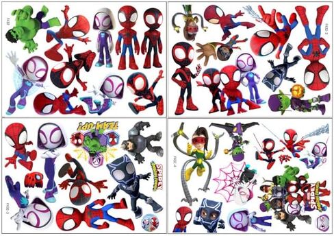 37PCS Spideyman PVC wall Stickers for Kids. Self - Adhesive, Removable, Great for Boys' Rooms, Nurseries, and Play Areas. in Kuwait