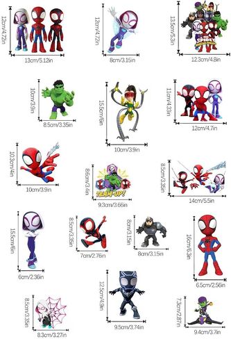 37PCS Spideyman PVC wall Stickers for Kids. Self - Adhesive, Removable, Great for Boys' Rooms, Nurseries, and Play Areas. in Kuwait