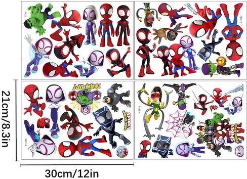 37PCS Spideyman PVC wall Stickers for Kids. Self - Adhesive, Removable, Great for Boys' Rooms, Nurseries, and Play Areas. in Kuwait