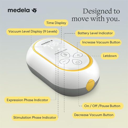 Medela Freestyle Mini InBra Hands-Free Electric Breast Pump | In-Bra Cups, Hands-Free, Ultra-Light, Ultra-Comfort, BPA-Free, USB Rechargeable, Quiet in Kuwait