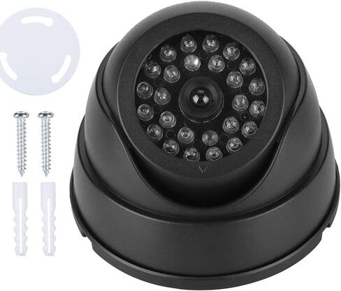 Security Dummy Dome Camera with 30 IR LEDs | Flashing Light for Indoor Outdoor Use in Kuwait
