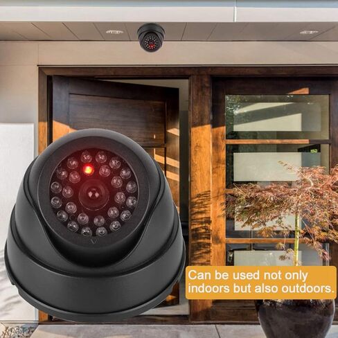 Security Dummy Dome Camera with 30 IR LEDs | Flashing Light for Indoor Outdoor Use in Kuwait