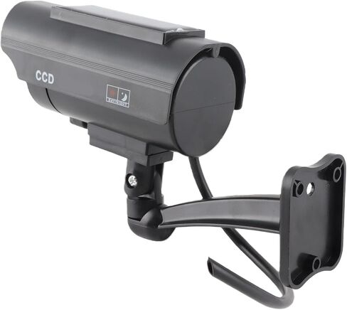 Ejoyous Dummy Security Camera Fake Security Camera Outdoor Surveillance Solar Powered Flashing LED ABS Plastic with Bracket and Screws for Indoor Outdoor in Kuwait