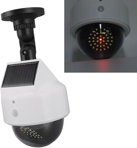 FTVOGUE Solar Dummy Security Camera with Flashing Red LED Light Motion Sensor for Indoor Outdoor Use Fake Surveillance Camera Simulation Deterrent in Kuwait