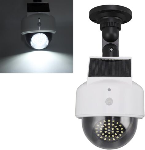 FTVOGUE Solar Dummy Security Camera with Flashing Red LED Light Motion Sensor for Indoor Outdoor Use Fake Surveillance Camera Simulation Deterrent in Kuwait