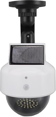 FTVOGUE Solar Dummy Security Camera with Flashing Red LED Light Motion Sensor for Indoor Outdoor Use Fake Surveillance Camera Simulation Deterrent in Kuwait