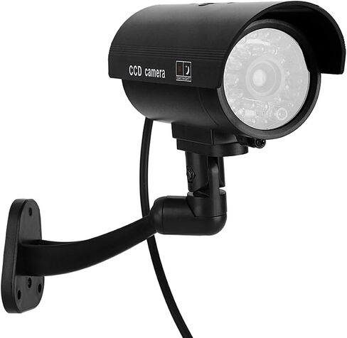 Fake Security Camera with Flashing Red LED, Dummy CCTV for Indoor Outdoor Use, Works 3-6 Months on AA Batteries in Kuwait