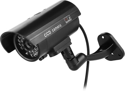 Fake Security Camera with Flashing Red LED, Dummy CCTV for Indoor Outdoor Use, Works 3-6 Months on AA Batteries in Kuwait
