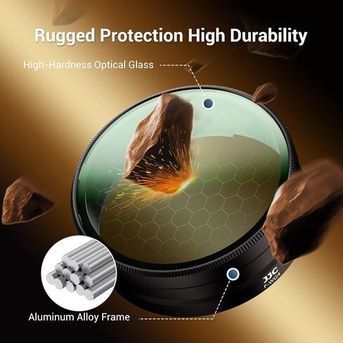 JJC UV Lens Filter for Ricoh GR IV GR4 HDF Monochrome with Bayonet Mount | 99.5% Transmission, with 31 Multi-Coatings, Aluminum Frame, Scratch-Resistant, Includes Cleaning Cloth, Accessories for GR4 in Kuwait