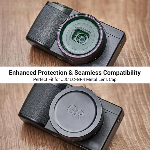 JJC UV Lens Filter for Ricoh GR IV GR4 HDF Monochrome with Bayonet Mount | 99.5% Transmission, with 31 Multi-Coatings, Aluminum Frame, Scratch-Resistant, Includes Cleaning Cloth, Accessories for GR4 in Kuwait