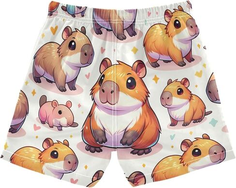 ODAWA Cute Capybara Little Kids Quick Dry Board Shorts with Mesh Lining Lightweight Little Boys Beach Swim Trunk in Kuwait