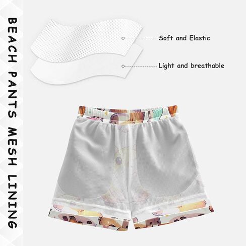 ODAWA Cute Capybara Little Kids Quick Dry Board Shorts with Mesh Lining Lightweight Little Boys Beach Swim Trunk in Kuwait