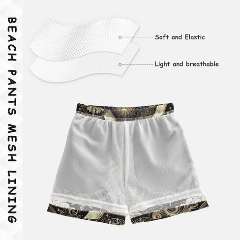 Little Boys Board Shorts Sun Moon Stars Toddler Lightweight Vacation Shorts in Kuwait