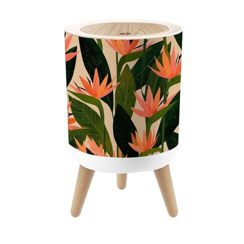 Small Trash Can with Lid Wax Kids Drawn Colorful Rainbow Childs 1.8 Gallon Dog Proof Trash Can Round Garbage Can Waste Bin Wastebasket for Bathroom Bedroom Living Room in Kuwait