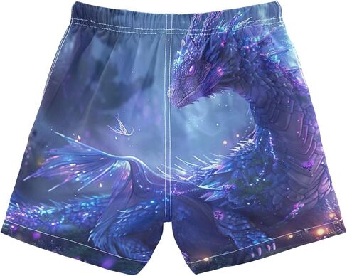 Purple Dragon Boys Breathable Board Shorts with Mesh Lining Beach Bottoms for Water Park in Kuwait