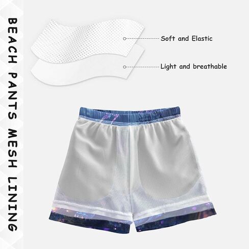 Purple Dragon Boys Breathable Board Shorts with Mesh Lining Beach Bottoms for Water Park in Kuwait