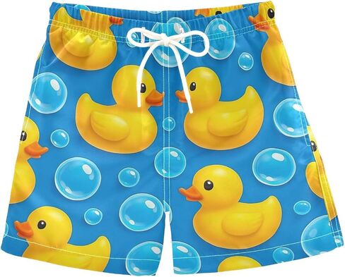 Little Boys Board Shorts Cute Ducks Blue Boys Lightweight Beach Board Shorts in Kuwait
