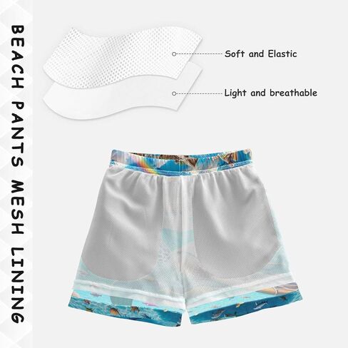 Ship Turtle Blue Toddler Breathable Swim Suit Little Boys Beach Board Shorts Beach Swim Trunk in Kuwait