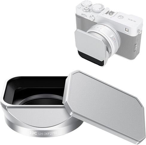 Metal LH-XF27 Lens Hood Shade w Cap &Adapter Ring for Fujifilm XF 23mm F2.8 | Square Lens Protector for TTArtisan XF 27mm XF27 F2.8,for Fuji Fujifilm XF 23mm XF23mm F2.8 R WR On X-E5 XE5, Replace LH-XF27 in Kuwait
