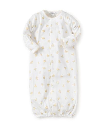 kissy kissy Baby Gender Neutral Hatchlings Print Convertible Nightgown, White, Small in Kuwait