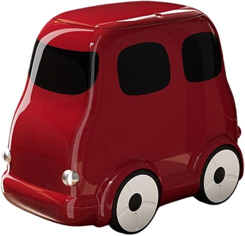 predolo Trash Can with Wheels Garbage Bin Wastebasket Container Multifunctional Storage Bucket with Cartoon Press Lid and Wide Opening Suitable for Bedroom of, red in Kuwait
