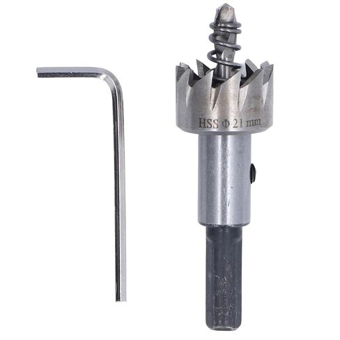 Aramox Hole Saw Drill Bit Set High Speed Steel Hole Opener Drill Bit 21mm for Woodworking and Metal Cutting Fast Drilling Reduced Resistance Stable Clamping for Tile Glass Marble in Kuwait
