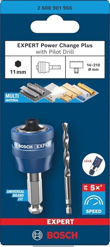 Bosch 2 x Expert Power Change Plus with HSS-G Pilot Drill 7.15 x 105 mm (for Pipes and Profiles Made of Metal, Plastic, Diameter 7.15 mm, Professional Accessories Drill) in Saudi Arabia