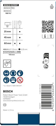 Bosch 2 x Expert Power Change Plus with HSS-G Pilot Drill 7.15 x 105 mm (for Pipes and Profiles Made of Metal, Plastic, Diameter 7.15 mm, Professional Accessories Drill) in Saudi Arabia