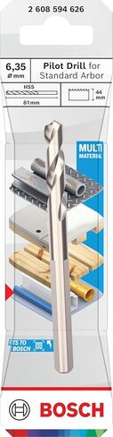 Bosch 1 x Pilot Drill for Standard Attachment Holder, HSS-G (for Steel, Drywall, Diameter 6.35 mm, Professional Accessories Drill) in Kuwait