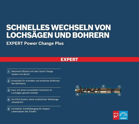 Bosch 1 x pre-Drill for Expert Power Change Plus (for Sheet Steel, Stainless Steel Sheets, Diameter 6 mm, Professional Drill Accessories) in Kuwait