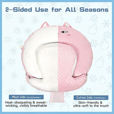 3-in-1 Multifunctional Breastfeeding Pillows, Baby Nursing Pillow with Sloped Design, Reflux Pillow for Baby, Newborn Babies Essentials (Pink) in Kuwait
