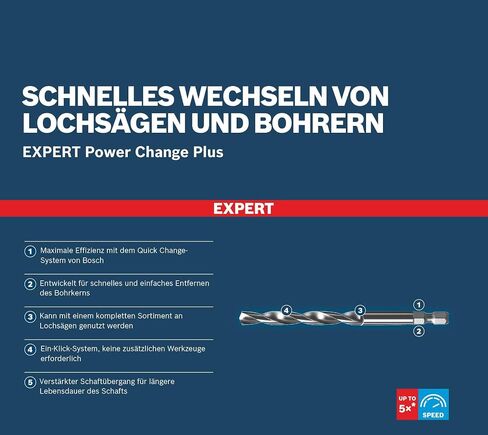 Bosch 1 x Pilot Drill for Expert Power Change Plus, HSS-Co, 7.15 x 105 mm (for Stainless Steel Sheets, Pipes and Profiles Made of Metal, Diameter 7.15 mm, Professional Accessories Drill) in Kuwait