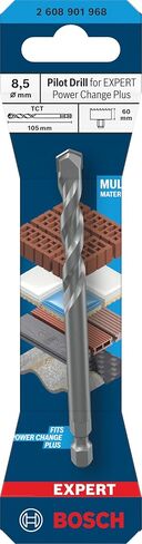 Bosch 1 x Pilot Drill for Expert Power Change Plus, TCT 8.5 x 105 mm (for Brick, Soft Tiles, Diameter 8.5 mm, Professional Accessories Drill) in Kuwait