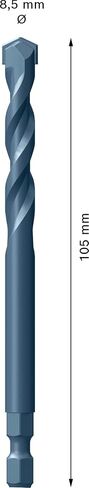 Bosch 1 x Pilot Drill for Expert Power Change Plus, TCT 8.5 x 105 mm (for Brick, Soft Tiles, Diameter 8.5 mm, Professional Accessories Drill) in Kuwait