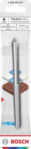 Bosch 1 x Pilot Drill for Brick and Soft Tiles Arbored Hole Saw (for Brick, Tiles, Diameter 9.5 mm, Professional Accessories Drill) in Kuwait