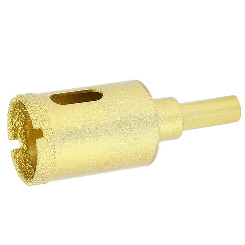 ViaGasaFamido Hole Saw Drill Bit, Gold Finish, High Hardness, Fast Drilling Diameter 25mm for Concrete, Glass, Marble, and Ceramic Tiles in Kuwait