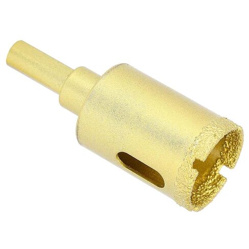 ViaGasaFamido Hole Saw Drill Bit, Gold Finish, High Hardness, Fast Drilling Diameter 25mm for Concrete, Glass, Marble, and Ceramic Tiles in Kuwait