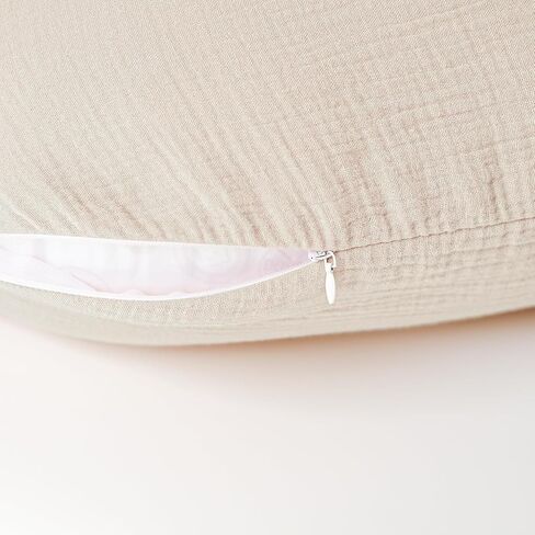 Muslin Nursing Pillow and Positioner, Breastfeeding, Bottle Feeding, Baby Sitting Support with Removable Ultra Soft Minky Cover, Tummy Time Support for Baby Boys and Girls in Kuwait