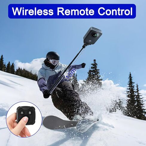 Bluetooth Remote Control for GoPro Hero 13/12/11/10/9/MAX, Insta360 X5/X4/X3/Ace Pro/Ace Pro 2/Go 3S, DJI Osmo 360/Act 6/Act 5 Pro/Act 4, & Smartphones – Waterproof Wireless Camera Remote in Kuwait