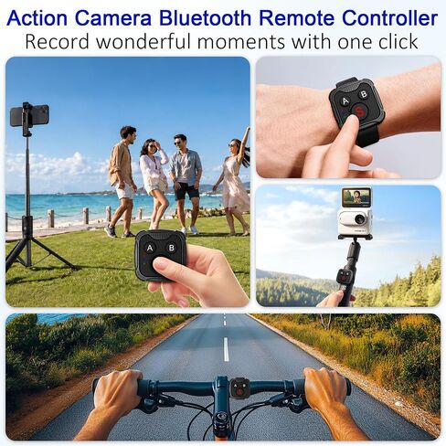 Bluetooth Remote Control for GoPro Hero 13/12/11/10/9/MAX, Insta360 X5/X4/X3/Ace Pro/Ace Pro 2/Go 3S, DJI Osmo 360/Act 6/Act 5 Pro/Act 4, & Smartphones – Waterproof Wireless Camera Remote in Kuwait
