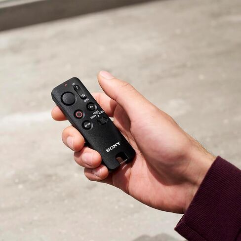 Sony Rmt VP2 Bluetooth Wireless Remote Commander 33 Ft Range (Black) | 360 Degree Coverage, Shutter, Movie, C1, Af-on, Zoom and Focus Rocker, CR2032 Included in Kuwait