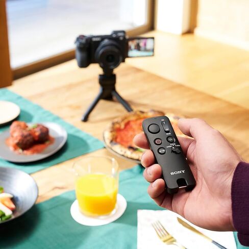 Sony Rmt VP2 Bluetooth Wireless Remote Commander 33 Ft Range (Black) | 360 Degree Coverage, Shutter, Movie, C1, Af-on, Zoom and Focus Rocker, CR2032 Included in Kuwait