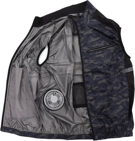 Cooling Fan Vest, Lightweight Air Conditioned Clothes XL, Heat Breathable Polyfiber - Detachable Fans for Outdoor Activities, Work, Hiking, Fishing (XXXL) in Kuwait