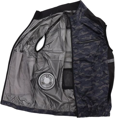Cooling Fan Vest, Lightweight Air Conditioned Clothes XL, Heat Breathable Polyfiber - Detachable Fans for Outdoor Activities, Work, Hiking, Fishing (XL) in Kuwait