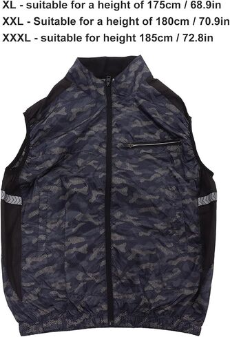 Cooling Fan Vest, Lightweight Air Conditioned Clothes XL, Heat Breathable Polyfiber - Detachable Fans for Outdoor Activities, Work, Hiking, Fishing (XXL) in Kuwait