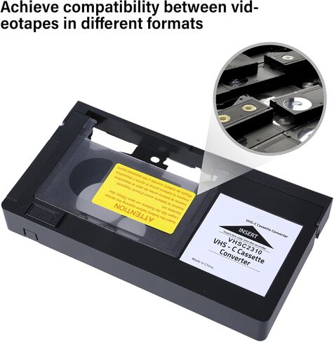 Convert C SVHS Tape Adapter, C to Cassettes Adapter Effortless Video Transfer to Digital Output Compatible Convert in Kuwait