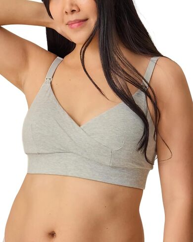 Kindred Bravely SoftStretch Cotton Nursing Bra for Breastfeeding, Maternity | Wireless cotton maternity sleep bra, clip-down access, works with wearable breast pumps, busty sizes, pregnancy to postpartum in Kuwait