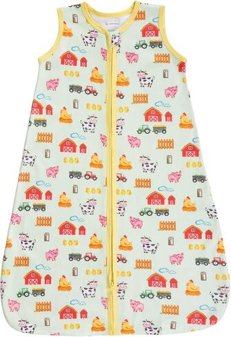 LollyBanks Baby Sleep Sack, 100% Cotton Baby Wearable Blanket, 0.5 TOG | All-Night Comfort, 2-Way Zipper, Buttery Soft, Easy Diaper Changes,Lightweight Sleeping Bags for Toddler, Soft & Breathable in Kuwait