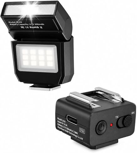 Ulanzi Camera Flash and Wireless Trigger Kit, 2.4GHz Remote Flash Trigger with Compact Speedlite, Hot Shoe Camera Flash Set for Mirrorless Cameras, Portrait Photography, Product Shooting, Indoor Studi in Kuwait